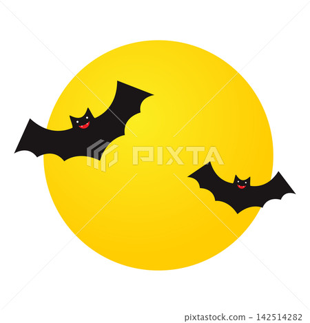 Halloween full moon and bat Halloween full moon and bat 142514282
