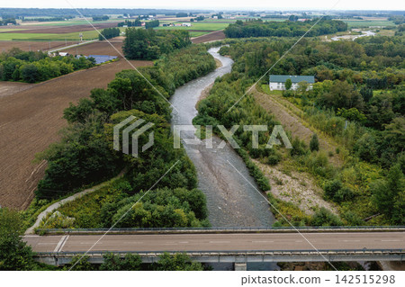 Aerial view of the river Aerial view of the river 142515298