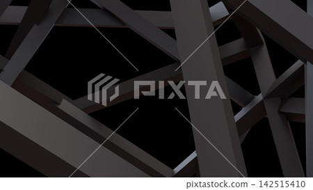 Abstract Dark Geometric Beams in a Dramatic 3D Background Abstract Dark Geometric Beams in a Dramatic 3D Background 142515410