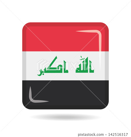 Square shape icon of the national flag of Iraq Vector illustration Square shape icon of the national flag of Iraq Vector illustration 142516317