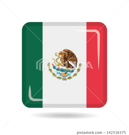 Square shape icon of the national flag of Mexico Vector illustration Square shape icon of the national flag of Mexico Vector illustration 142516375