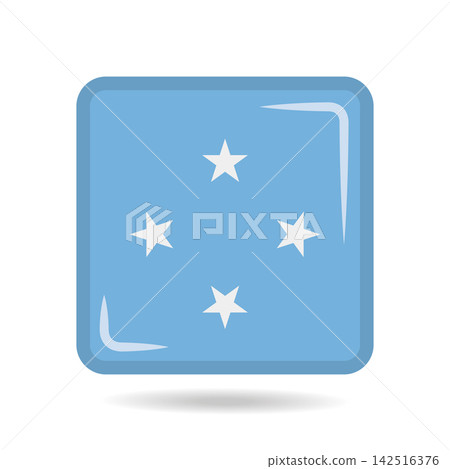 Square shape icon of the national flag of Micronesia Vector illustration Square shape icon of the national flag of Micronesia Vector illustration 142516376