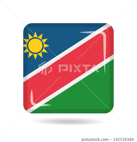 Square shape icon of the national flag of Namibia Vector illustration Square shape icon of the national flag of Namibia Vector illustration 142516384