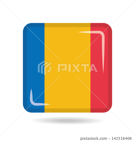 Square shape icon of the national flag of Romania Vector illustration Square shape icon of the national flag of Romania Vector illustration 142516406