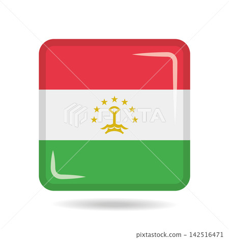 Square shape icon of the national flag of Tajikistan Vector illustration Square shape icon of the national flag of Tajikistan Vector illustration 142516471