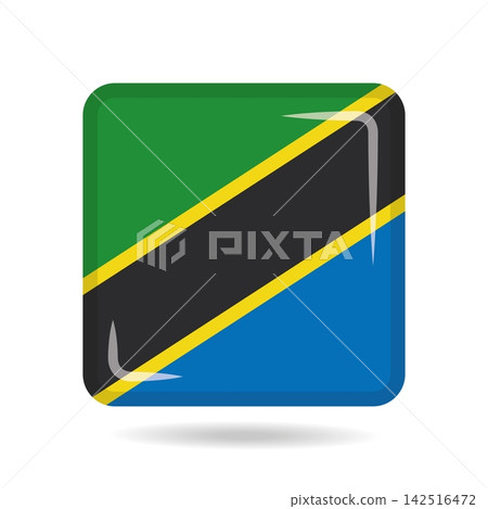 Square shape icon of the national flag of Tanzania Vector illustration Square shape icon of the national flag of Tanzania Vector illustration 142516472