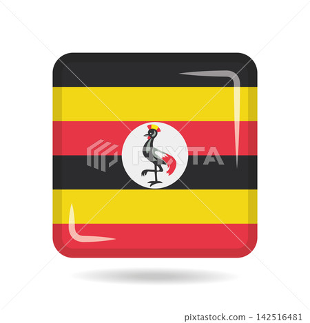 Square shape icon of the national flag of Uganda Vector illustration Square shape icon of the national flag of Uganda Vector illustration 142516481