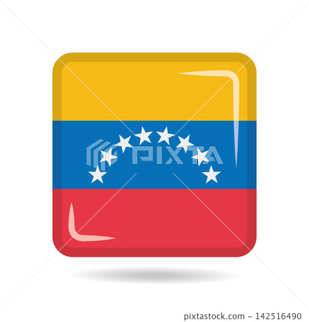 Square shape icon of the national flag of Venezuela Vector illustration Square shape icon of the national flag of Venezuela Vector illustration 142516490