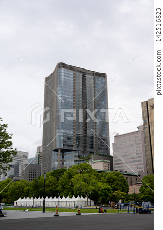 Skyscrapers seen from Hibiya Park Skyscrapers seen from Hibiya Park 142516823