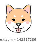 Vector illustration of a Shiba Inu's face (front view) 142517286
