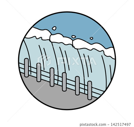 海嘯圖像插圖圖標 海嘯圖像插圖圖標 142517497