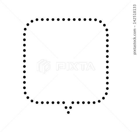 Simple dotted speech bubble Simple dotted speech bubble 142518133