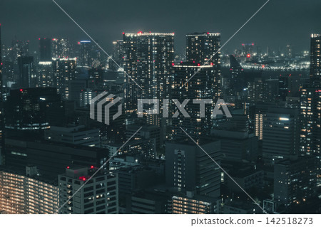 高輪關附近的夜景陰雲密布 高輪關附近的夜景陰雲密布 142518273