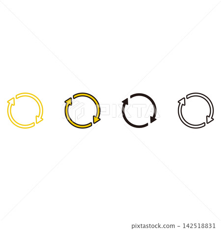 A set of simple repeating arrow illustrations. A set of simple repeating arrow illustrations. 142518831