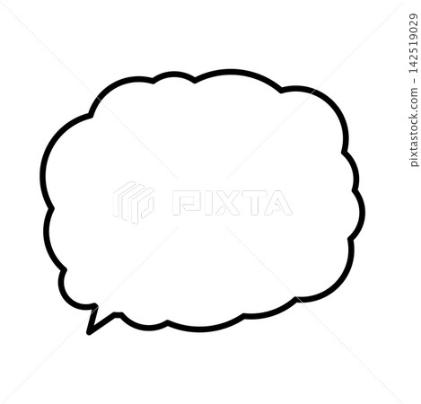 cloud-shaped speech bubble cloud-shaped speech bubble 142519029