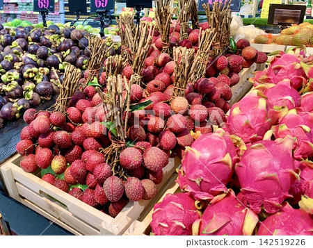 Colorful fruits sold in supermarkets in Thailand Colorful fruits sold in supermarkets in Thailand 142519226