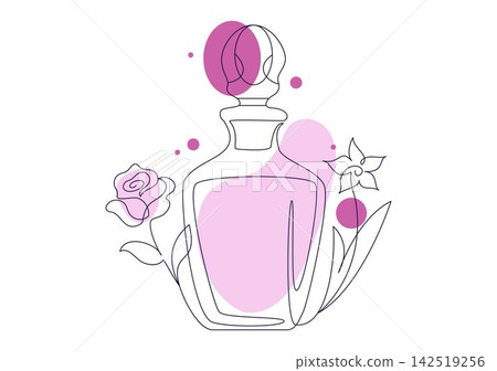 Perfume Vector Illustration Featuring Elegant Fragrance Bottles, Floral Elements, Luxury Beauty Products And Delicate Aromatic Essence Perfume Vector Illustration Featuring Elegant Fragrance Bottles, Floral Elements, Luxury Beauty Products And Delicate Aromatic Essence 142519256