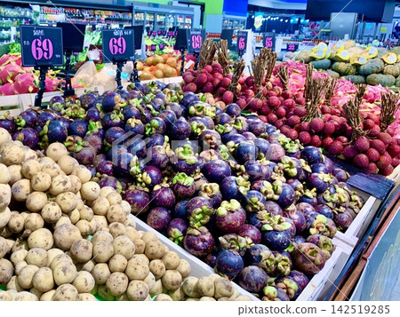 Colorful fruits sold in supermarkets in Thailand Colorful fruits sold in supermarkets in Thailand 142519285