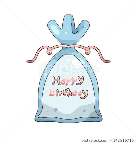 Illustration of treat bag Illustration of treat bag 142519716