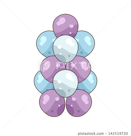 Illustration of balloon stand Illustration of balloon stand 142519720