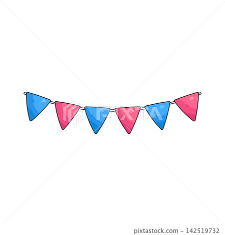 Illustration of bunting garland Illustration of bunting garland 142519732