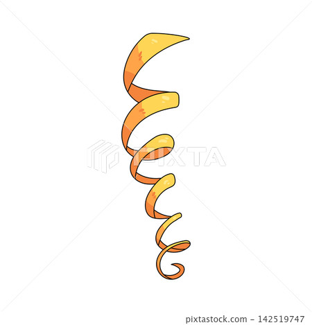 Illustration of gold hanging swirl Illustration of gold hanging swirl 142519747