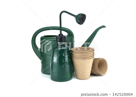 Gardening tools including watering cans and biodegradable seed starter pots Gardening tools including watering cans and biodegradable seed starter pots 142520004