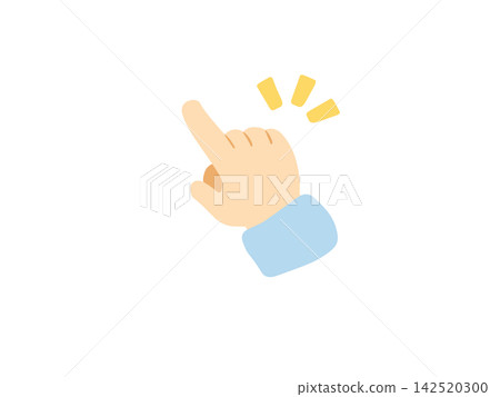 Cute pointing finger illustration Cute pointing finger illustration 142520300