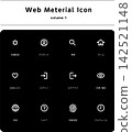 Web Material Icon Set ① _White Line 142521148