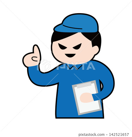 臉上帶著陰險表情的督察 臉上帶著陰險表情的督察 142521657