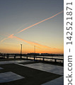 Airplane cloud and sunset 142521871