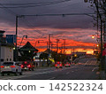 At sunset, a fiery sunset 142522324
