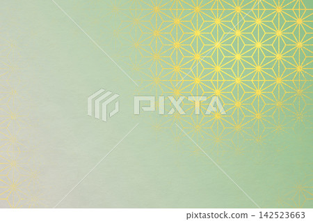 Hemp leaf pattern washi paper texture - Japanese modern background material 142523663