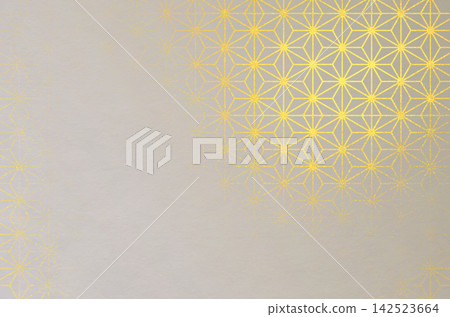 Hemp leaf pattern washi paper texture - Japanese modern background material 142523664