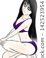 Woman in a purple bikini 142523954