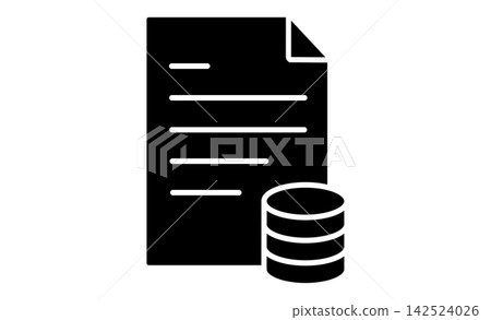 Simple line art icons representing subsidy application forms and financial assistance. Simple line art icons representing subsidy application forms and financial assistance. 142524026