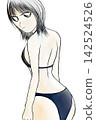 A woman in a bikini turns around. 142524526