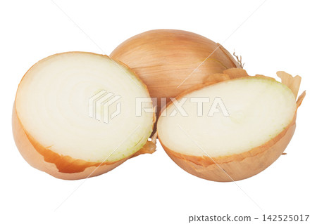 onion isolated on white background slice onion isolated on white background slice 142525017