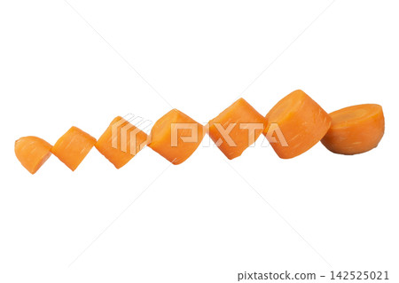 carrot isolated on white background slice carrot isolated on white background slice 142525021
