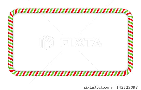 Christmas Candy Cane Striped Frame Christmas Candy Cane Striped Frame 142525098