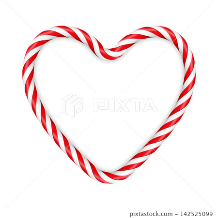 Candy Cane Heart Striped Holiday Frame Candy Cane Heart Striped Holiday Frame 142525099