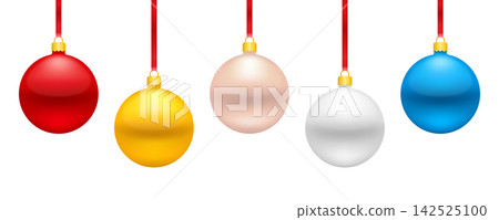 Christmas Ornament Realistic Hanging Bauble Set Christmas Ornament Realistic Hanging Bauble Set 142525100