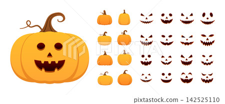 Halloween Jack-o-Lantern Pumpkin Face and Shape Creator Set Halloween Jack-o-Lantern Pumpkin Face and Shape Creator Set 142525110