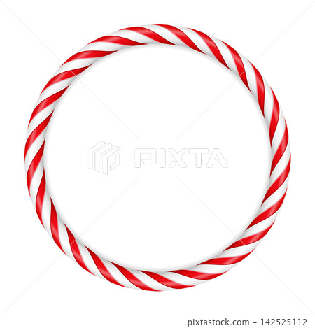 Christmas Peppermint Candy Cane Twisted Stripe Circle Frame Christmas Peppermint Candy Cane Twisted Stripe Circle Frame 142525112