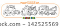 Vintage tow trucks with eyes. Cars coloring book 142525569