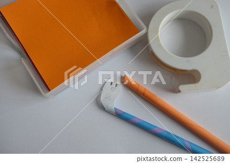 A paper wand folded by an elementary school student (Halloween) A paper wand folded by an elementary school student (Halloween) 142525689