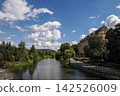 Werra and Fulda rivers meet there to form the Weser river in hann munden historical village Germany 142526009