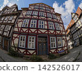 half timbered medieval houses in hann munden historical village Germany 142526017