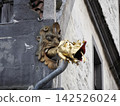 City hall golden gutter in hann munden historical village Germany 142526024