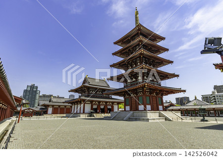 大阪府大阪市天王寺四天王寺五重塔正殿講堂 大阪府大阪市天王寺四天王寺五重塔正殿講堂 142526042